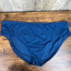 Unbranded 3X High Cut Bikini Bottom in Color Blue